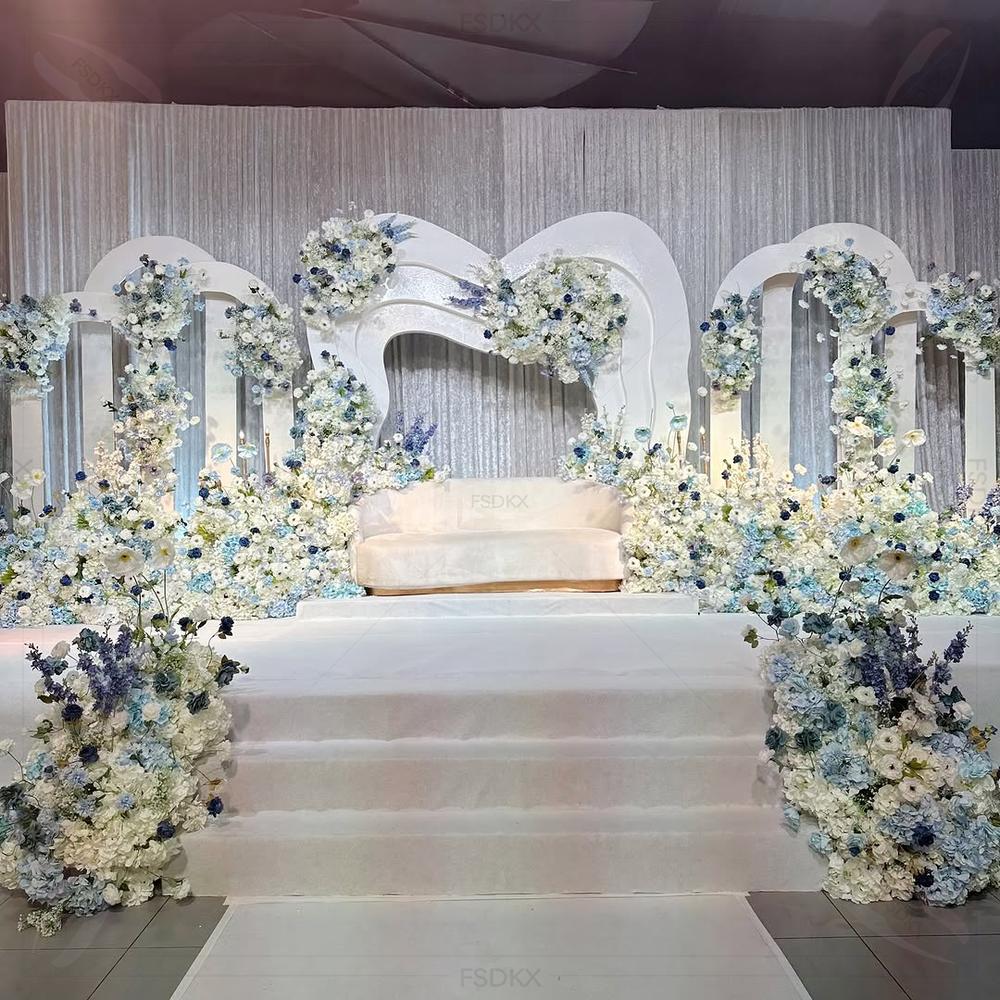 Wedding Supply Factory - 工場パーティー背景ステージ結婚式イベント装飾PVCアーチ背景スタンド背景壁結婚式用品