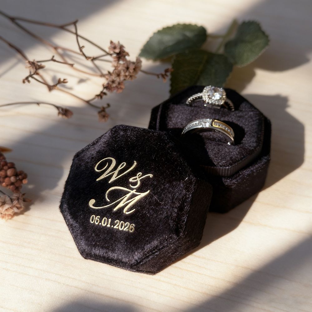 パーソナライズされたウェディングベルベットリングボックス婚約 - Champagne Tower Set のレビューと価格