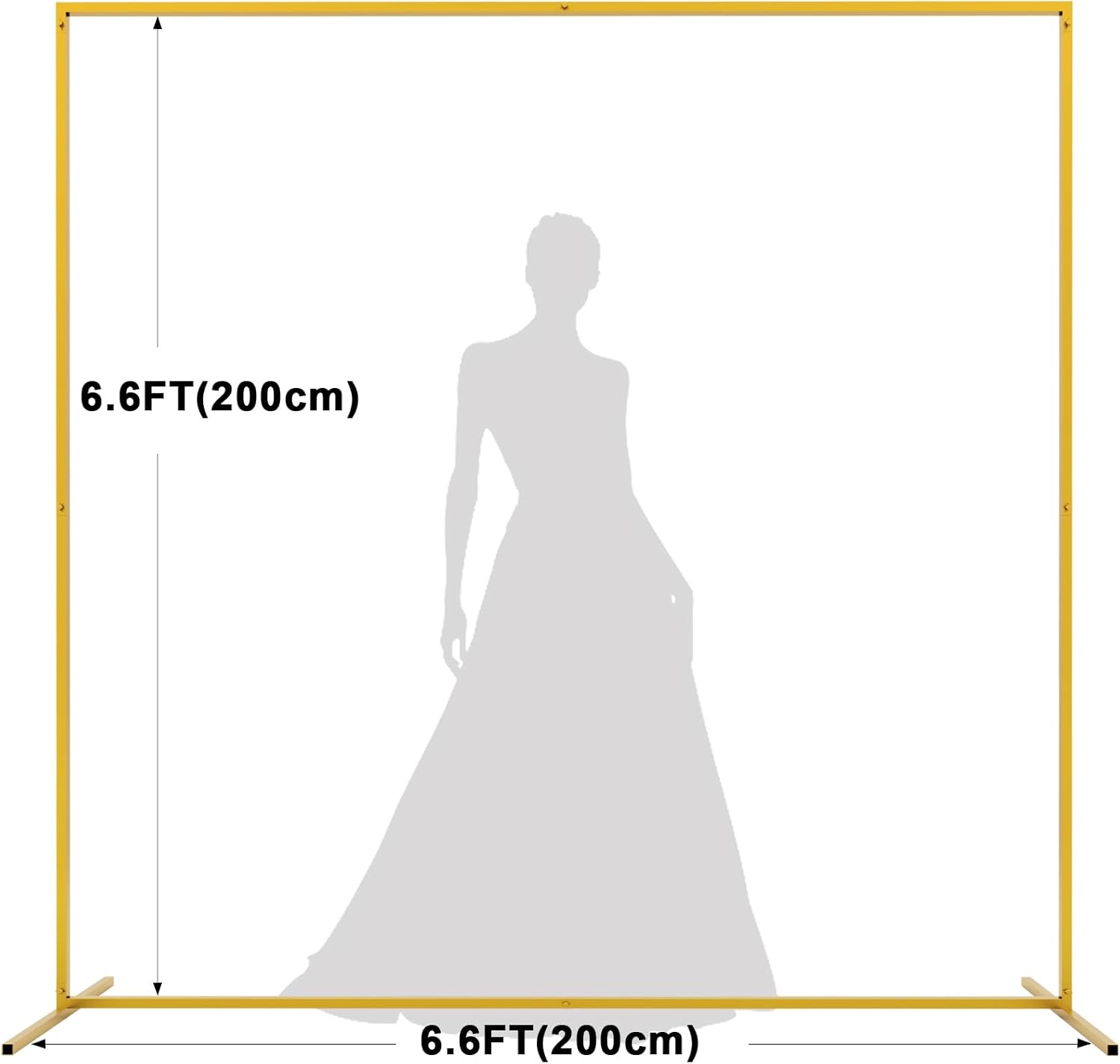6.6フィート×6.6フィート ゴールド ウェディングアーチ - Wedding Balloon Arch のレビューと価格