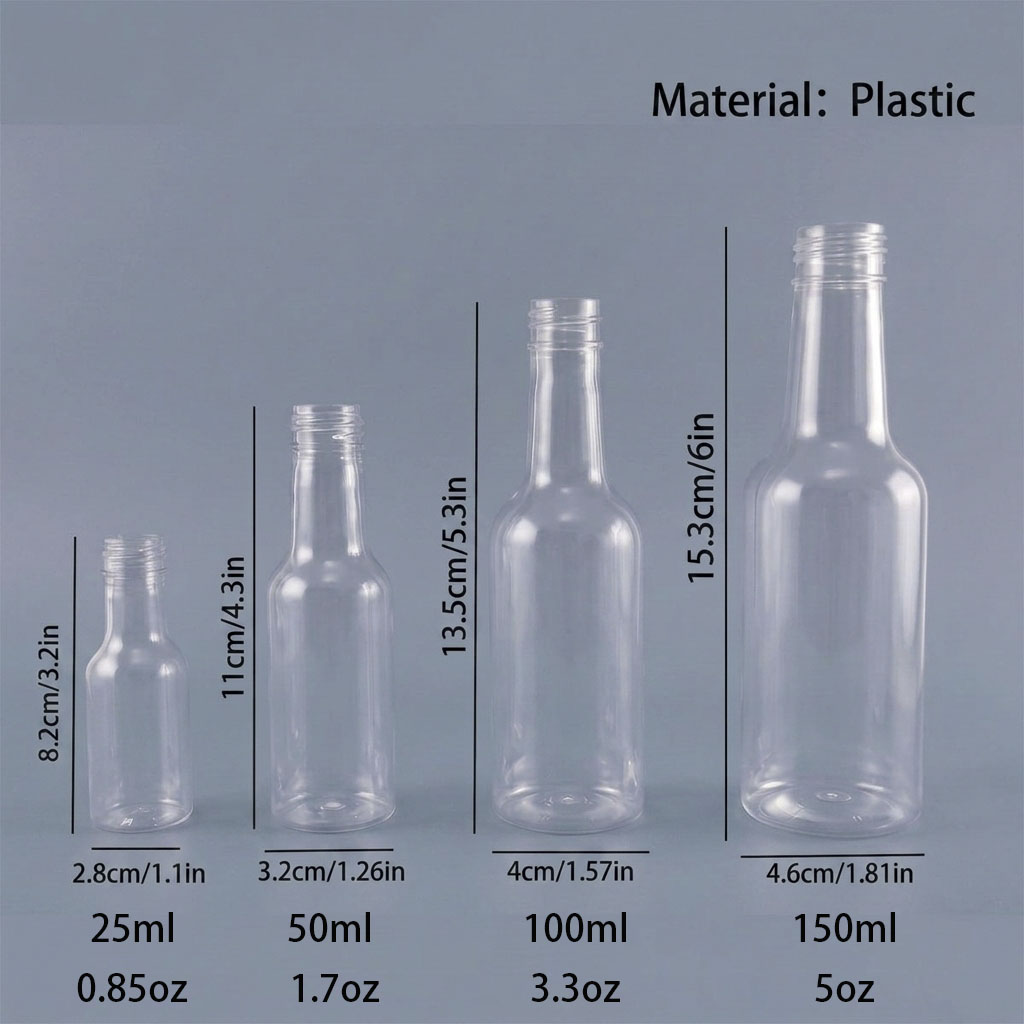 37個/5個入りミニプラスチックボトル、キャップと漏斗付き透 - Wedding Water Supply のレビューと価格