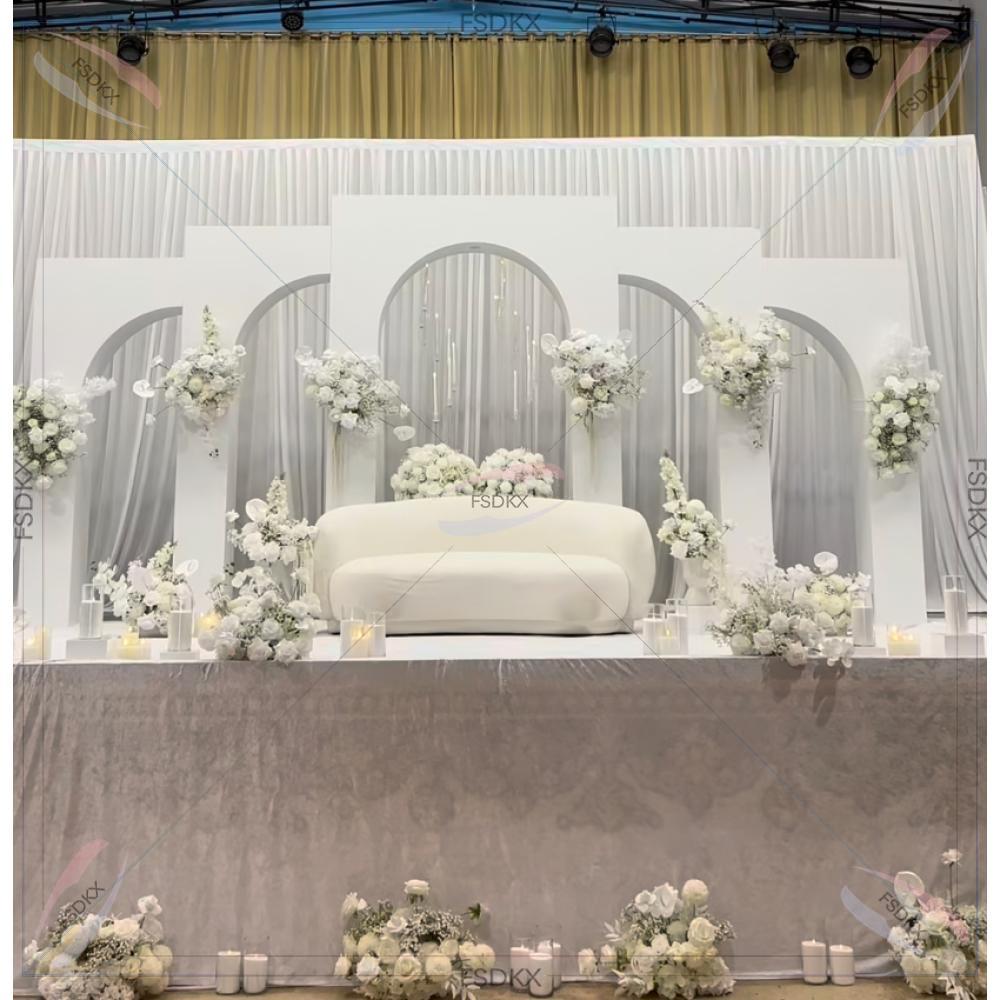 FSDKX工場特注アーチ型PVC背景幕 クラシックデザイン  - Wedding Supply Factory のレビューと価格