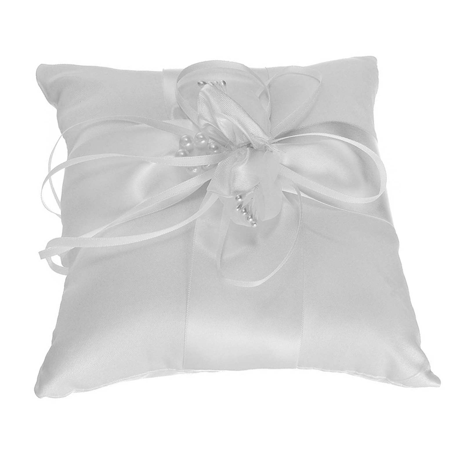 エレガントなパールフラワーのウェディングリングピロークッショ - Ring Bearer Pillow のレビューと価格