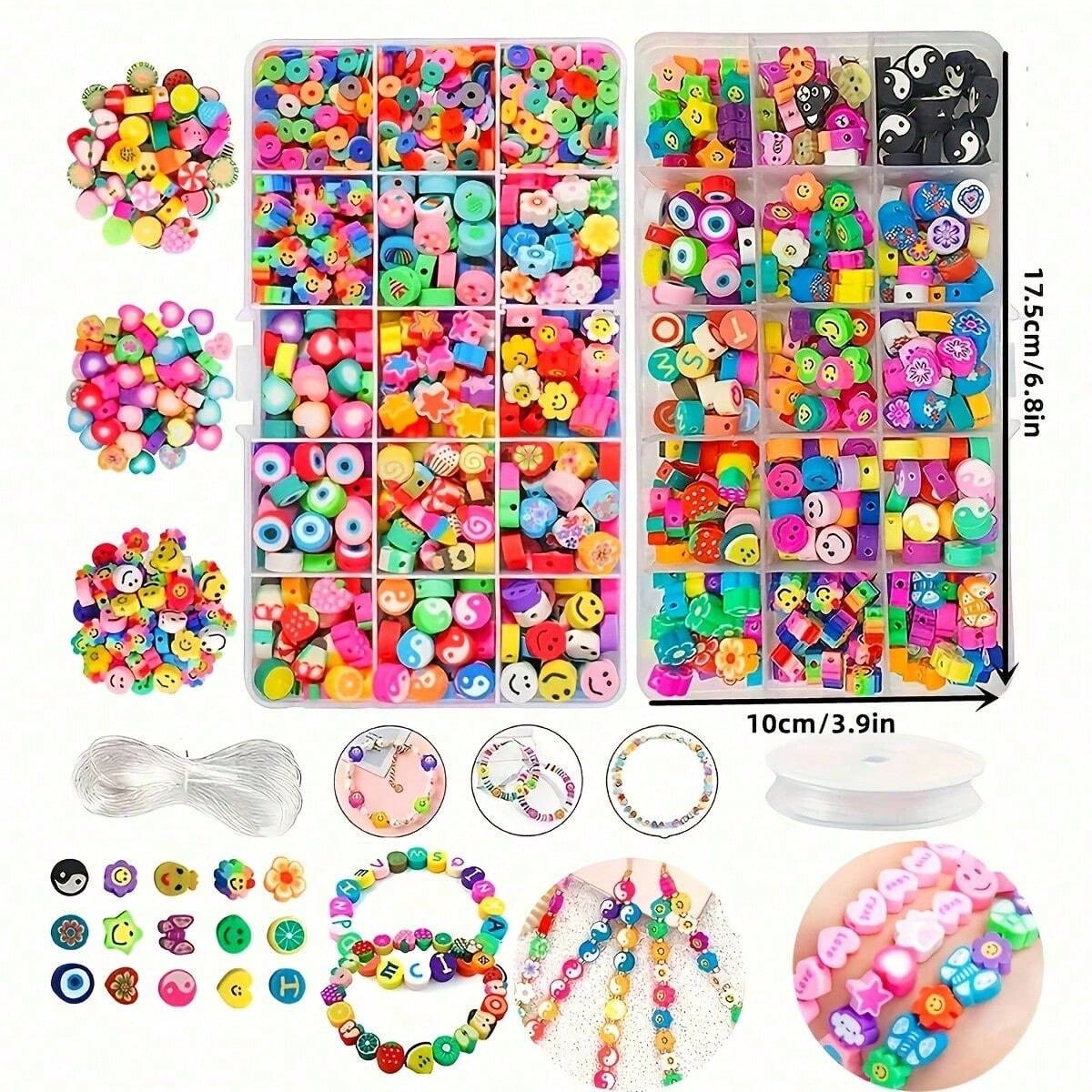 1450/1200/250個入りポリマークレイビーズセット、 - Wedding Packaging のレビューと価格