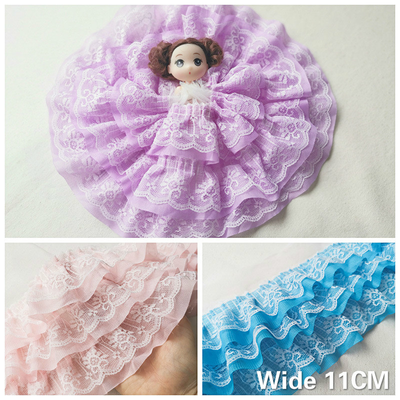 3dプリーツシフォン生地,幅11cm,レース,フラウンス,カ - Wedding Water Supply のレビューと価格