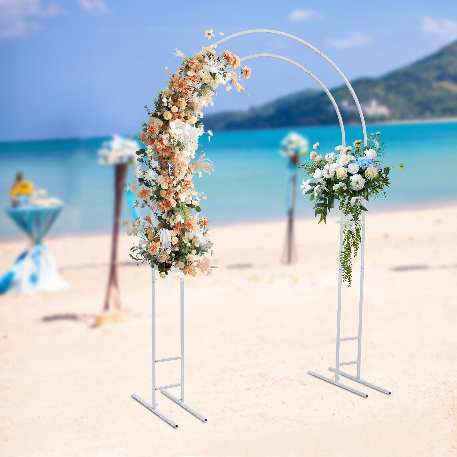 金属ウェディングスタンドアーチフレーム背景ガーデンアーバーフ - Wedding Balloon Arch のレビューと価格