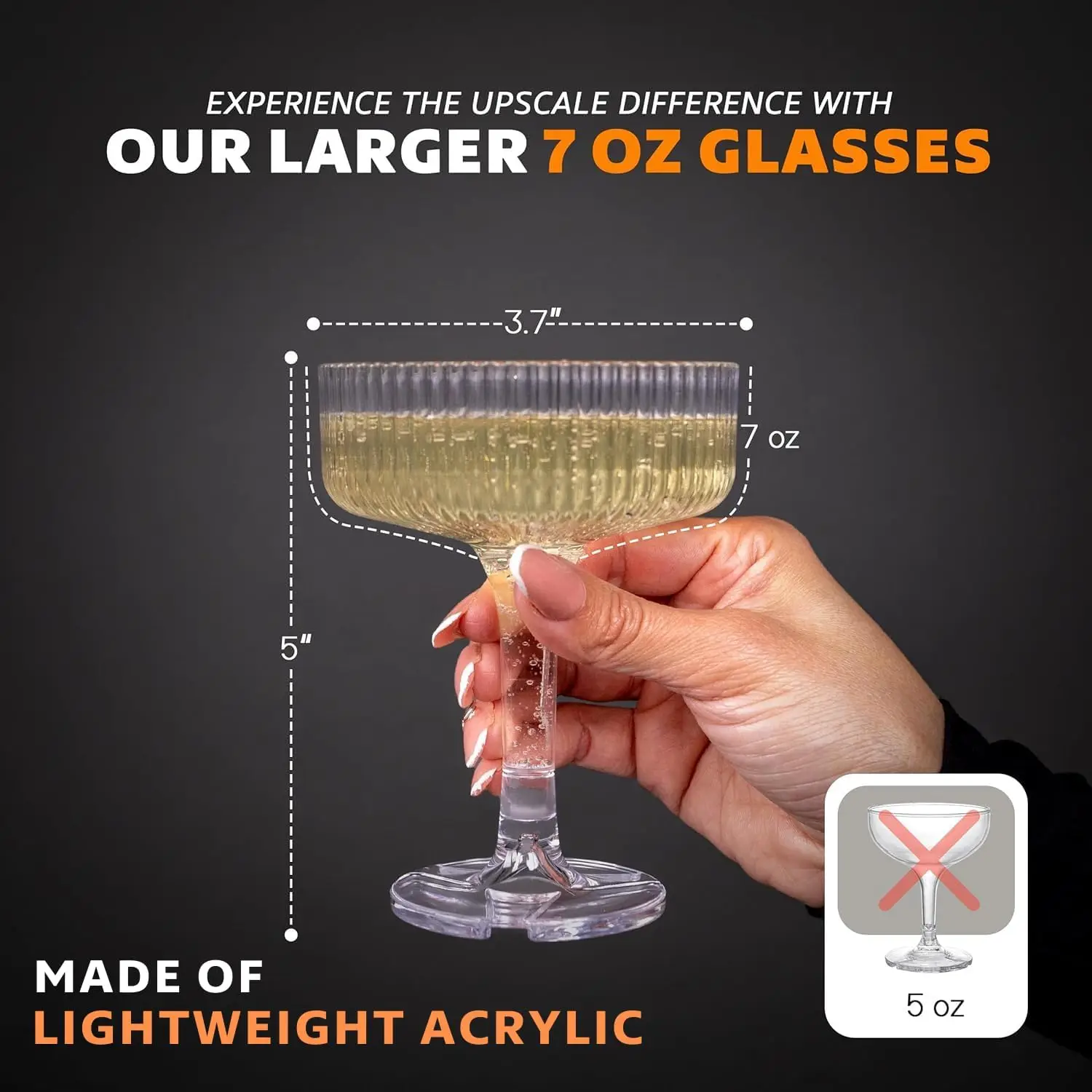 20-60個入り アクリル製シャンパンタワー ヴィンテージ風 - Champagne Tower Set のレビューと価格
