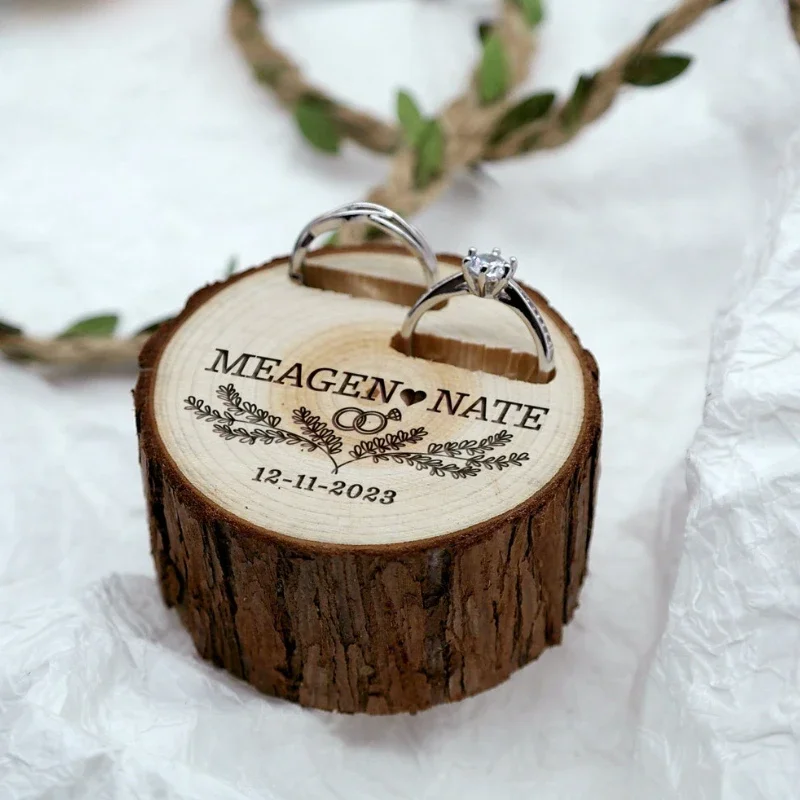 1 個無料カスタムツリー木の切り株リングベアラーボックス結婚 - Ring Bearer Pillow のレビューと価格