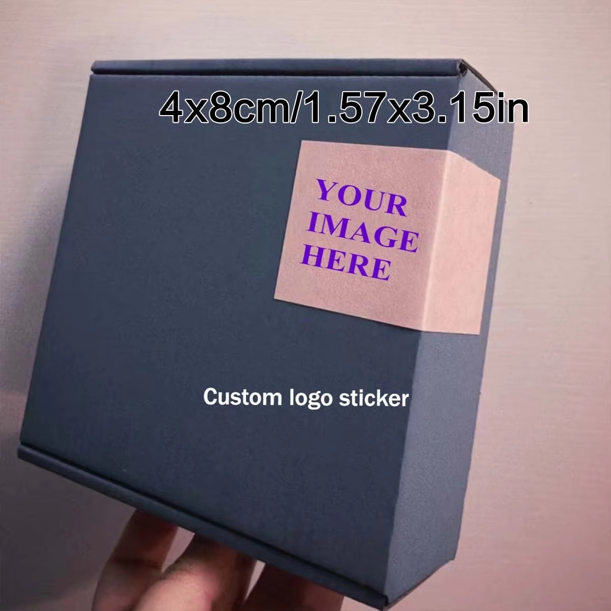 カスタム長方形ステッカー – パーソナライズされたロゴと画像 - Wedding Packaging のレビューと価格
