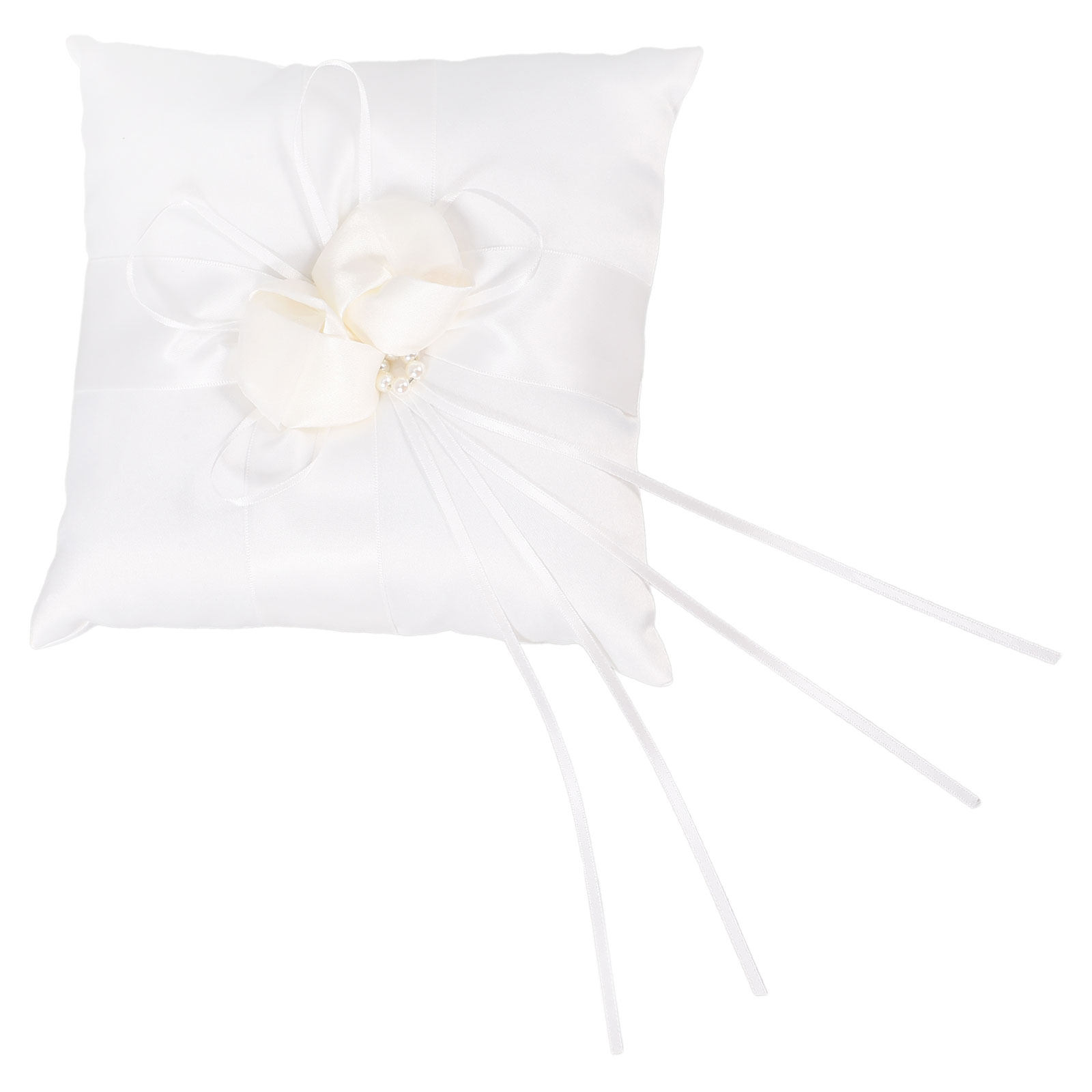 ホワイト 20x20cm リングピロー 結婚式用 ポケットサ - Ring Bearer Pillow のレビューと価格