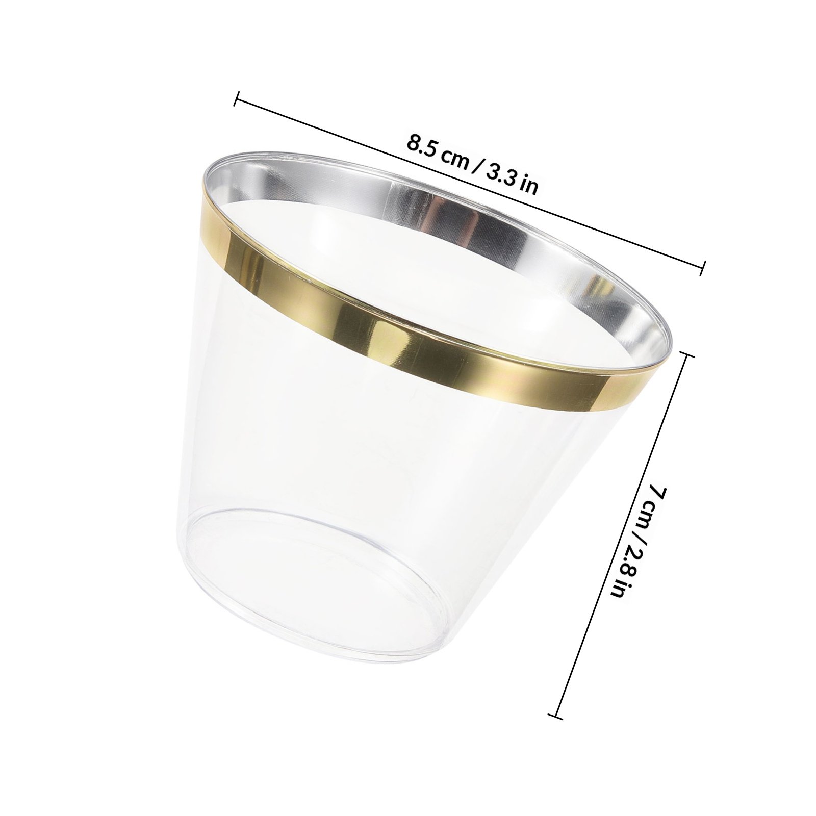 25 個ゴールド箔プラスチッククリア使い捨てパーティー結婚式 - Wedding Water Supply のレビューと価格
